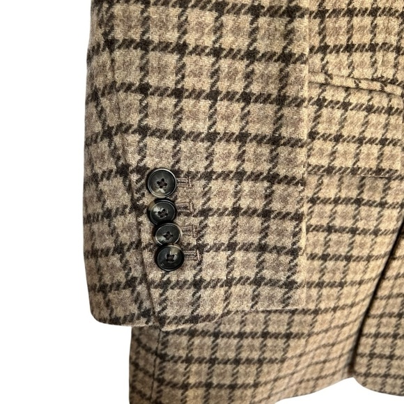 Everlane The ReWool Double Breasted Blazer Beige Houndstooth Size 4 NEW - Picture 10 of 12